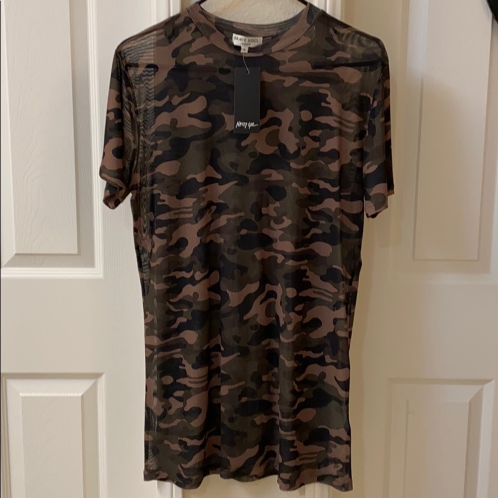 Nasty Gal Camo Sheer Dress